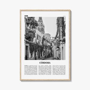 Cordoba Druck Schwarzweiß Spanien, Córdoba Wandkunst, Córdoba Poster, Córdoba Foto, Córdoba Wanddekoration, Andalusien, Spanien, España, Europa