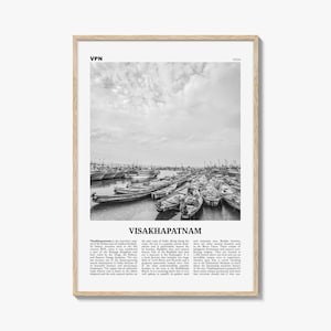 Visakhapatnam Print Black and White, Visakhapatnam Wall Art, Visakhapatnam Poster, Visakhapatnam Photo, Visakhapatnam Wall Décor, India