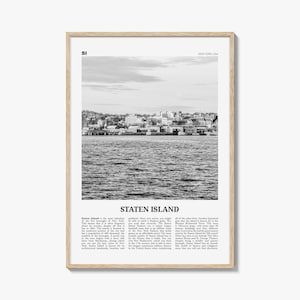 Staten Island Poster schwarz weiß, Staten Island Wandkunst, Staten Island Poster, Staten Island Foto, Staten Island Décor, New York, USA