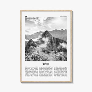 Peru Print Black and White No 1, Peru Wall Art, Peru Poster, Peru Photo, Peru Wall Decor, Country Art Print, República del Perú