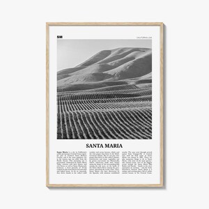 Santa Maria Print Schwarzweiß, Santa Maria Wandkunst, Santa Maria Poster, Santa Maria Foto, Santa Maria Wanddekor, Kalifornien, USA