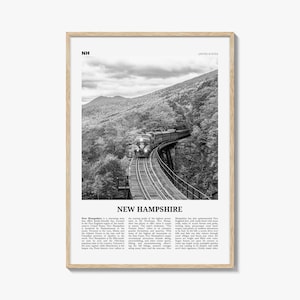 New Hampshire Print schwarz weiß Nr. 3, New Hampshire Wandkunst, New Hampshire Poster, New Hampshire Foto, USA, Vereinigte Staaten