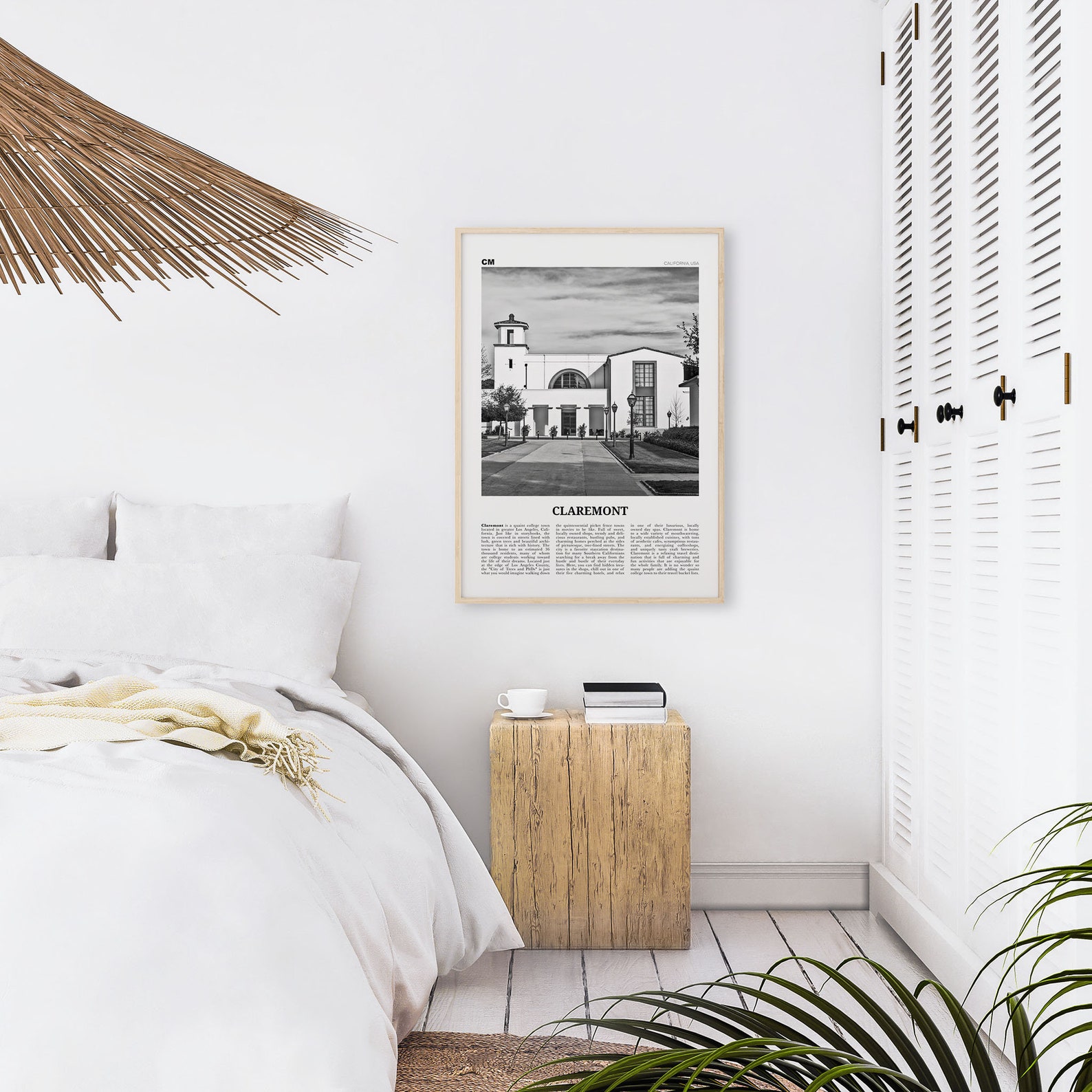 Claremont Print Black and White Claremont Wall Art Claremont Etsy