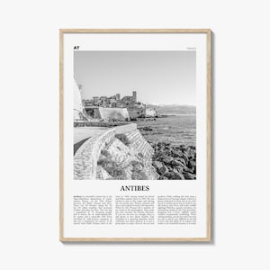 Antibes Print Black and White, Antibes Wall Art, Antibes Poster, Antibes Photo, Antibes Wall Décor, France, Antíbol, Alpes-Côte d&#39;Azur,