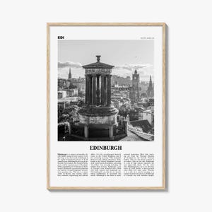 Edinburgh Print Schwarzweiß Nr. 1, Edinburgh Wall Art, Edinburgh Poster, Edinburgh Foto, Edinburgh Wall, Schottland, Großbritannien