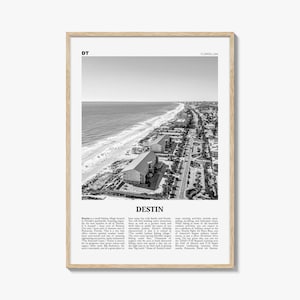 Destin Print Black and White No 2, Destin Wall Art, Destin Poster, Destin Photo, Destin Wall Décor, Florida, USA, United States, America