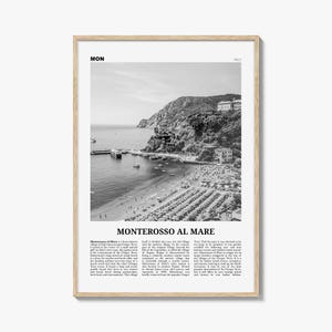 Monterosso al Mare Poster Schwarz weiß, Monterosso al Mare Wand Kunst, Monterosso al Mare Poster, Monterosso al Mare, Italien, Italia, Europa