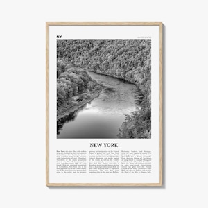 New York State Druck schwarz weiß Nr. 2, New York Wandkunst, New York Poster, New York Foto, New York Wanddekor, New York Karte