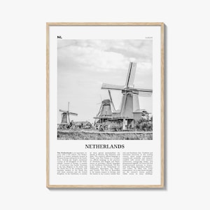 Netherlands Print Black and White, Netherlands Wall Art, Netherlands Poster, Netherlands Photo, Nederland, Holland, Amsterdam, Europe