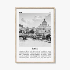 Rom Druck schwarzweiß Nr. 1, Rom Wandkunst, Rom Poster, Rom Foto, Rom Wanddekor, Punta S Angelo, Italien, Roma, Italia, Lazio