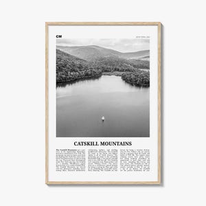 Catskill Mountains afdrukken zwart-wit nr. 2, Catskill Mountains muurkunst, Catskill Mountains poster, Catskill-foto, New York, VS