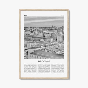Wroclaw Print Black and White, Wrocław Wall Art, Wrocław Poster, Wrocław Photo, Wrocław Wall Décor, Wroclaw, Poland, Breslau, Polska