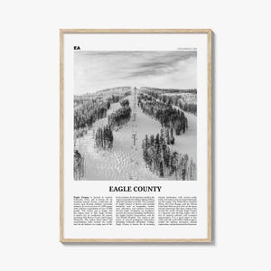 Eagle County Print Black and White, Eagle County Wall Art, Eagle County Poster, Eagle County Photo, Eagle County Wall Décor, Eagle Map