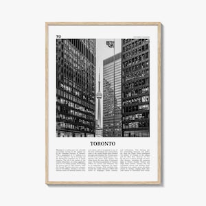 Toronto Print Black and White No 5, Toronto Wall Art, Toronto Poster, Toronto Photo, Toronto Wall Decor, Ontario, Canada, North America