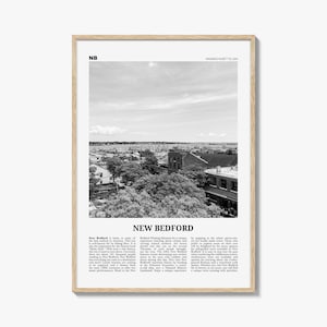 New Bedford Print Black and White, New Bedford Wall Art, New Bedford Poster, New Bedford Photo, New Bedford Wall Décor, Massachusetts, USA