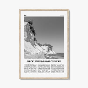 Mecklenburg Vorpommern Print Schwarzweiß, Mecklenburg-Vorpommern Wandkunst, Mecklenburg-Vorpommern Poster, Mecklenburg-Vorpommern Foto