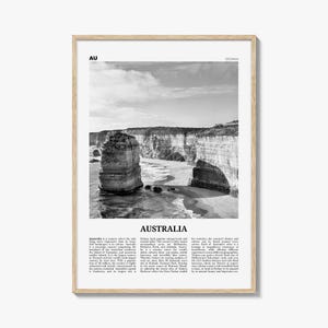 Australia Print Black and White No 2, Australia Wall Art, Australia Poster, Australia Photo, Sydney, Melbourne, Brisbane, Oceania