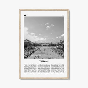 Stampa di Taiwan in bianco e nero, arte da parete di Taiwan, poster di Taiwan, foto di Taiwan, decorazione da parete di Taiwan, 臺灣 臺灣獨立, Taipei, Asia