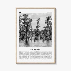 Louisiana Print Black and White No 1, Louisiana Wall Art, Louisiana Poster, Louisiana Photo, Louisiana Decor, USA, United States