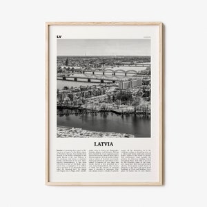 Latvia Print Black and White, Latvia Wall Art, Latvia Poster, Latvia Photo, Latvia Wall Decor, Latvija, Latvijas, Riga, Baltic, Europe