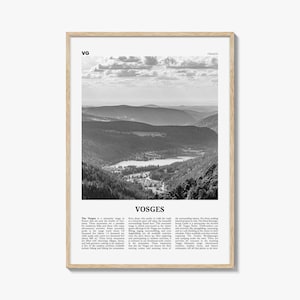 Vosges Print Black and White, Vosges Wall Art, Vosges Poster, Vosges Photo, Vosges Wall Décor, Vosges Map, France