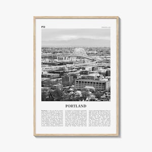 Portland Print Black and White Oregon No 2, Portland Wall Art, Portland Poster, Portland Photo, Portland Decor, Oregon, United States