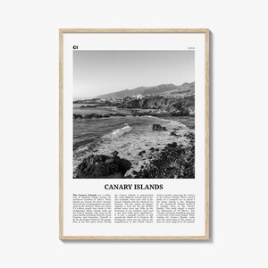 Kanarische Inseln Poster Schwarzweiß, Kanarische Inseln Wandkunst, Kanarische Inseln Poster, Kanarische Inseln Foto, Kanarische Inseln Dekoration, Spanien