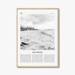 San Diego Print schwarz und weiß Nr. 4, San Diego Wandkunst, San Diego Poster, Kalifornien, USA, Vereinigte Staaten, Nordamerika