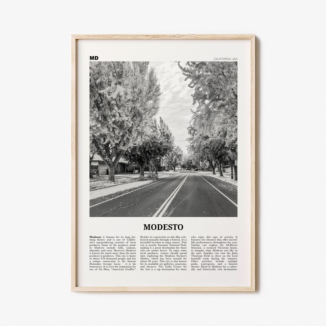 Modesto Print Schwarzweiß Modesto Wandkunst Modesto Poster Etsy.de