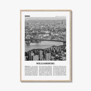 Williamsburg Brooklyn Print: Black and White Photography Poster