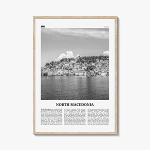 North Macedonia Print Black and White, North Macedonia Wall Art, North Macedonia Poster, Macedonia, Skopje, Yugoslavia, Balkan, Europe