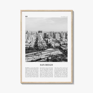 San Diego Print schwarz und weiß Nr. 7, San Diego Wandkunst, San Diego Poster, Kalifornien, USA, Vereinigte Staaten, Nordamerika