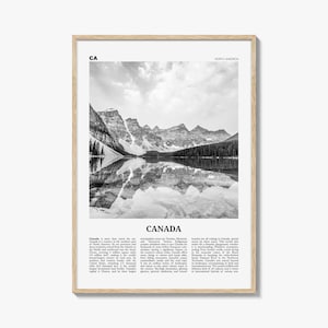 Impresión en blanco y negro n.º 1 de Canadá, arte mural de Canadá, póster de Canadá, fotografía de Canadá, Toronto, Vancouver, Ottawa, Montreal, Norteamérica