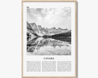 Canada Print Black and White No 1, Canada Wall Art, Canada Poster, Canada Photo, Toronto, Vancouver, Ottawa, Montreal, North America