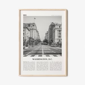 Washington DC Print Black and White No 2, Washington Wall Art, Washington, District of Columbia, USA, United States, North America