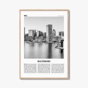 Baltimore Print Black and White No 1, Baltimore Wall Art, Baltimore Poster, Baltimore Photo, Maryland, USA, United States, North America