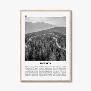 Stampa Slovacchia in bianco e nero, Arte della parete Slovacchia, Poster Slovacchia, Foto Slovacchia, Slovacco, Slovenská, Slovensko, Bratislava, Košice, Europa