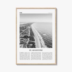 St Augustine Print Black and White No 2, St Augustine Wall Art, St Augustine Poster, Saint Augustine, Florida, USA, United States