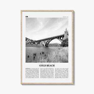 Gold Beach Print Schwarz und weiß, Gold Beach Wandkunst, Gold Beach Poster, Gold Beach Foto, Gold Beach Dekor, Gold Beach Karte, Oregon, USA