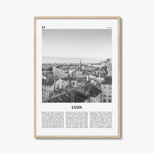 Stampa fotografica in bianco e nero di Lione: Galleria d&#39;arte murale