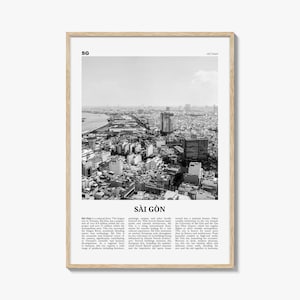 Sai Gon Print Black and White, Sai Gon Wall Art, Sai Gon Poster, Sai Gon Photo, Sai Gon Wall Décor, Sai Gon Map, Vietnam
