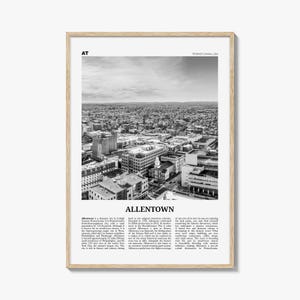 Allentown Pennsylvania Black & White Photo Print