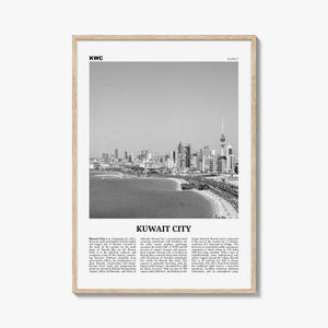 Kuwait City Poster Print Black and White, Kuwait Towers Photo, Kuwait Travel Wall Art