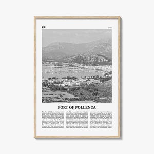 Port of Pollenca Black and White Photo Print: Mallorca Wall Art