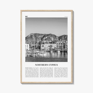 Northern Cyprus Print Black and White, Northern Cyprus Wall Art, Northern Cyprus Poster, Northern Cyprus Photo, Cyprus Wall Décor, Cyprus