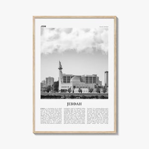Jeddah Print Black and White, Jeddah Wall Art, Jeddah Poster, Jeddah Photo, Jeddah Wall Décor, Jedda, Jiddah, Jidda, Saudi Arabia