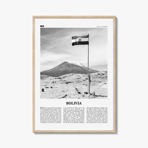 Stampa Bolivia in bianco e nero, Arte murale Bolivia, Poster Bolivia, Foto Bolivia, Sucre, La Paz, Santa Cruz de Sierra, Sud America