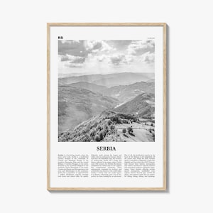 Impresión en blanco y negro de Serbia, arte mural de Serbia, póster de Serbia, foto de Serbia, decoración de pared de Serbia, Serbia, Serbia, Belgrado, Balcanes, Europa
