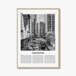 Vancouver Druck Schwarzweiß Kanada Nr. 3, Vancouver Wandkunst, Vancouver Poster, Vancouver Foto, British Columbia, Nordamerika