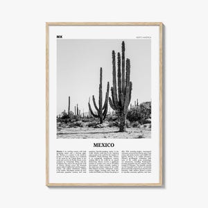 México Impresión Blanco y Negro No 1, Arte de la Muralla de México, Cartel de México, Foto de México, Decoración de México, México, Estados Unidos, Mexicanos